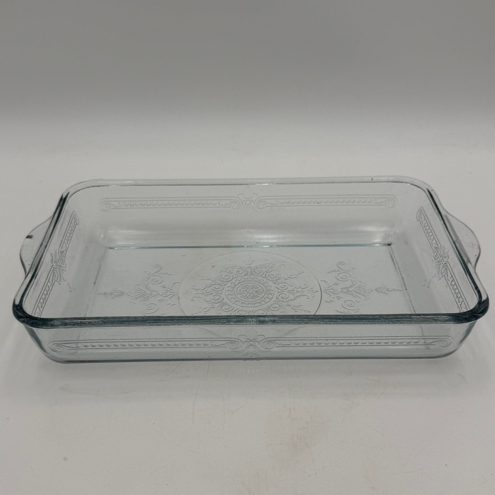 Vintage Pyrex Philbe Sapphire Blue Glass Rectangular Baking Dish 1.5 Qt 043